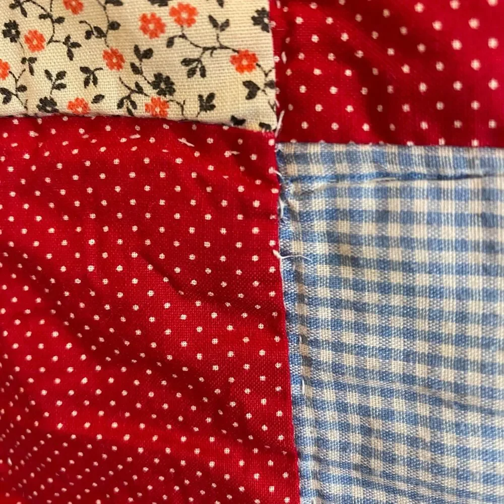 Handmade Pieced Appliqued Lightweight Quilt Boy Fishing Hearts 43